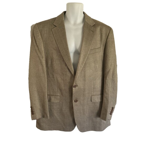 Ralph Lauren for Dillard’s Men’s 2‑Button Tan 100% Silk Blazer Sport Coat 44L
